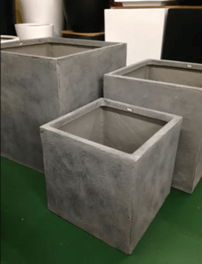 fiberglass gray planters